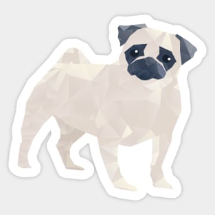 Polygon Pug Dogs Sticker